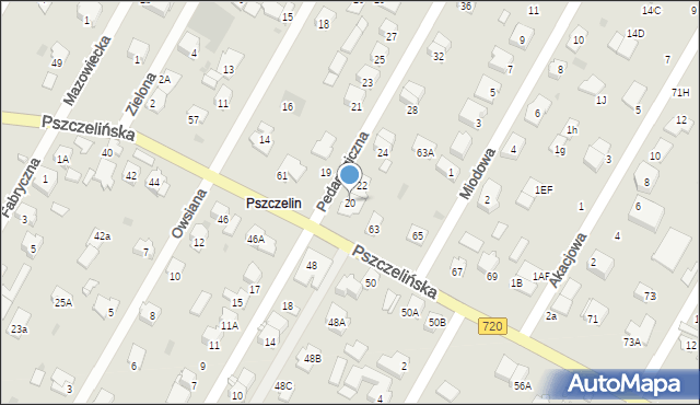 Brwinów, Pedagogiczna, 20, mapa Brwinów