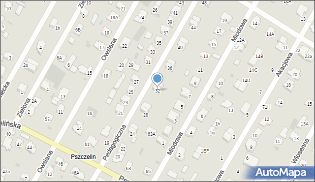 Brwinów, Pedagogiczna, 32, mapa Brwinów