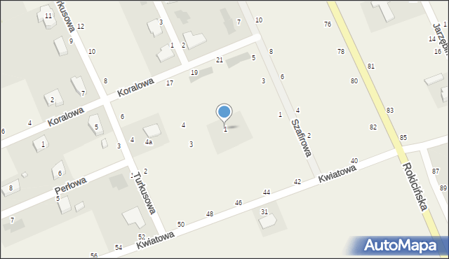 Bukowiec, Perłowa, 1, mapa Bukowiec