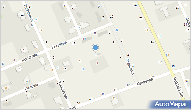 Bukowiec, Perłowa, 2, mapa Bukowiec