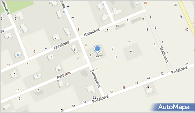 Bukowiec, Perłowa, 4a, mapa Bukowiec