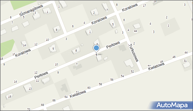 Bukowiec, Perłowa, 5, mapa Bukowiec