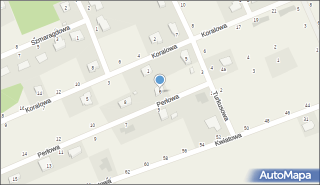 Bukowiec, Perłowa, 6, mapa Bukowiec