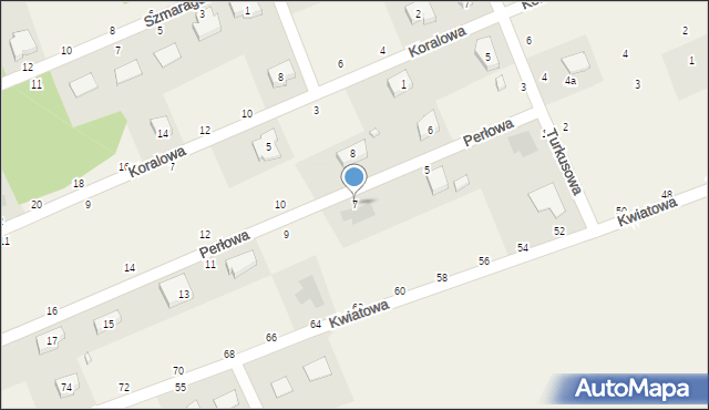 Bukowiec, Perłowa, 7, mapa Bukowiec