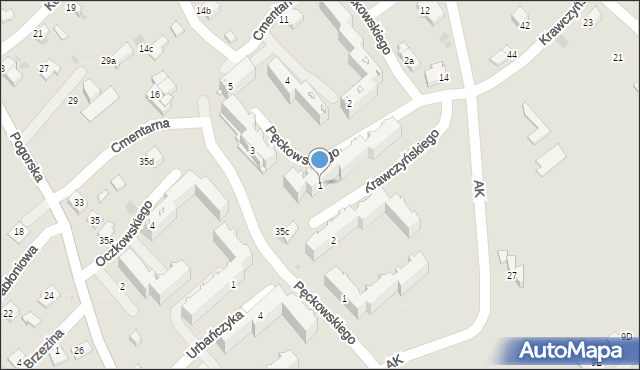 Chrzanów, Pęckowskiego Jana, 1, mapa Chrzanów