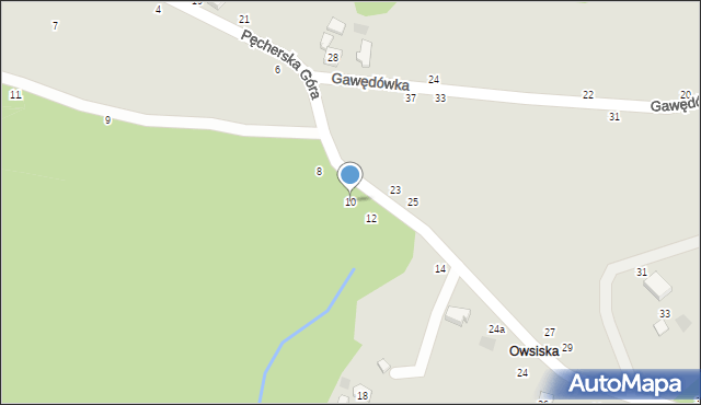 Czchów, Pęcherska Góra, 10, mapa Czchów