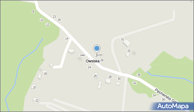 Czchów, Pęcherska Góra, 27, mapa Czchów