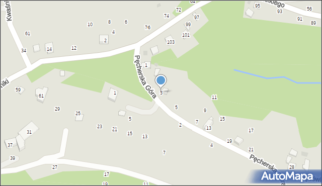 Czchów, Pęcherska Góra, 3, mapa Czchów