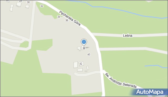 Czchów, Pęcherska Góra, 38, mapa Czchów