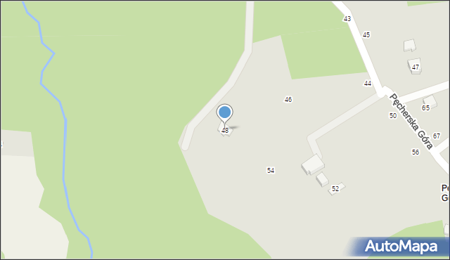 Czchów, Pęcherska Góra, 48, mapa Czchów
