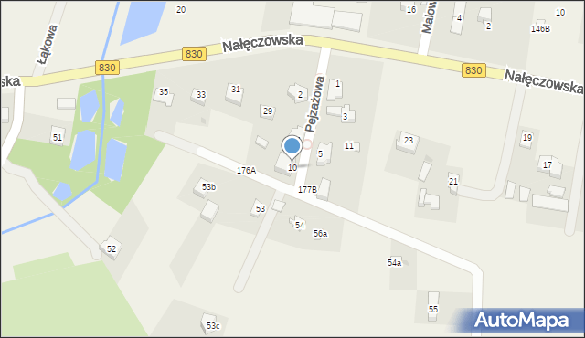 Dąbrowica, Pejzażowa, 10, mapa Dąbrowica