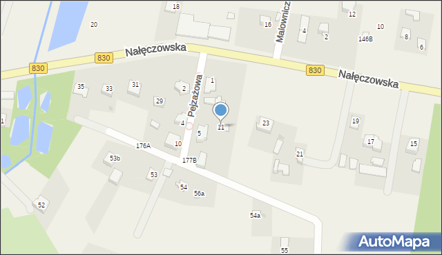 Dąbrowica, Pejzażowa, 11, mapa Dąbrowica