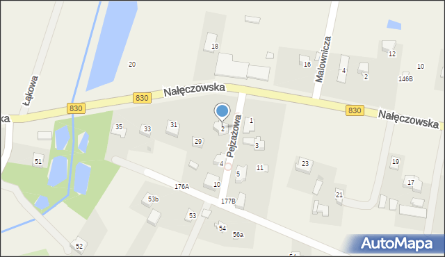 Dąbrowica, Pejzażowa, 2, mapa Dąbrowica