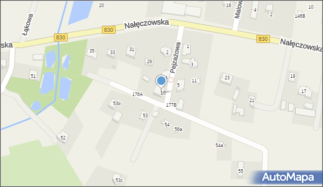 Dąbrowica, Pejzażowa, 8, mapa Dąbrowica