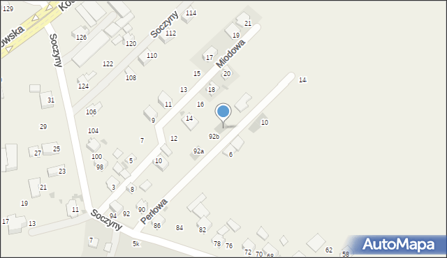 Dojazdów, Perłowa, 5, mapa Dojazdów