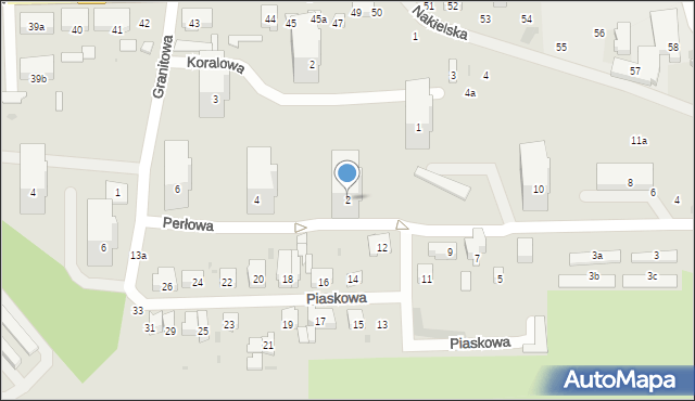 Gdańsk, Perłowa, 2, mapa Gdańska