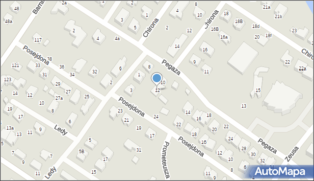 Gdańsk, Pegaza, 12, mapa Gdańska