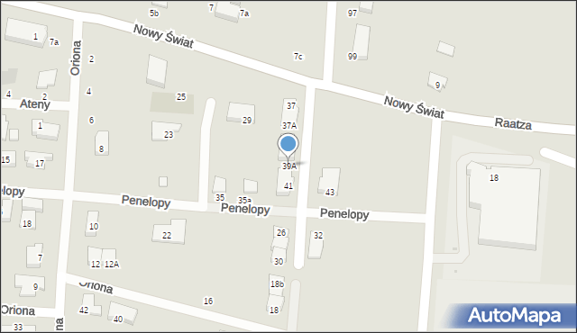 Gdańsk, Penelopy, 39A, mapa Gdańska