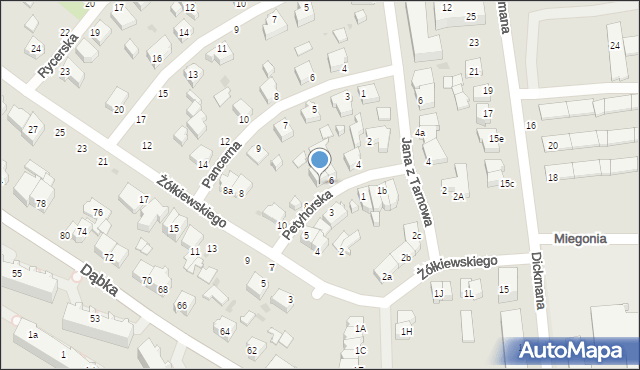 Gdynia, Petyhorska, 6a, mapa Gdyni