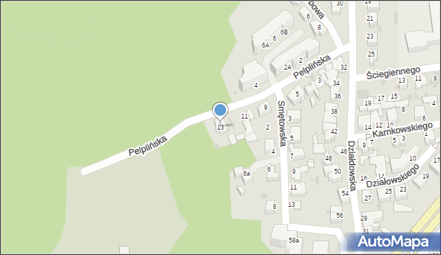 Gdynia, Pelplińska, 13, mapa Gdyni