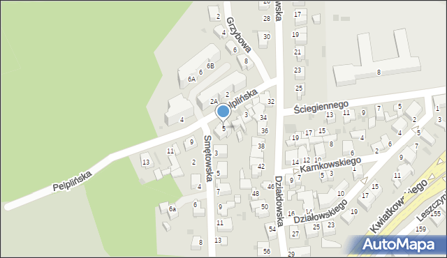 Gdynia, Pelplińska, 5, mapa Gdyni