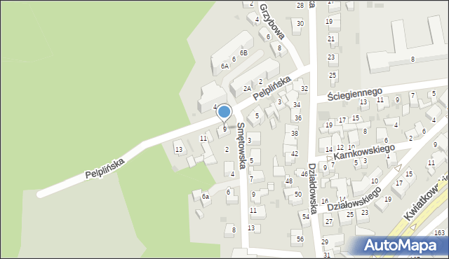Gdynia, Pelplińska, 9, mapa Gdyni