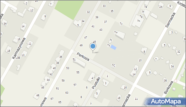 Głosków, Perkoza, 11, mapa Głosków
