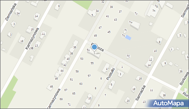 Głosków, Perkoza, 6, mapa Głosków