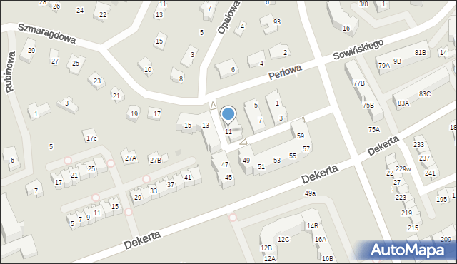 Gorzów Wielkopolski, Perłowa, 11, mapa Gorzów Wielkopolski