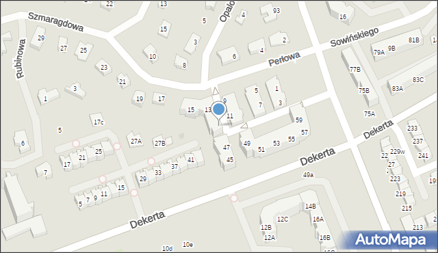Gorzów Wielkopolski, Perłowa, 13A, mapa Gorzów Wielkopolski