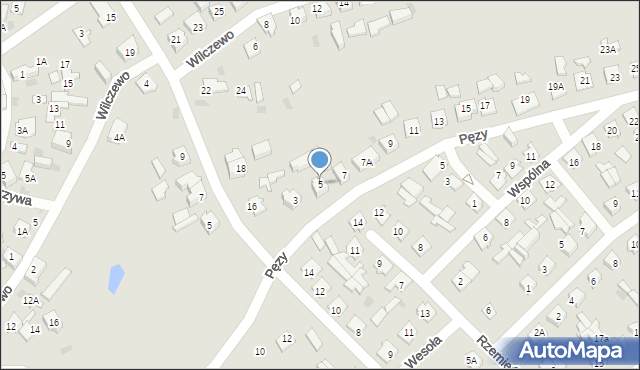 Grajewo, Pęzy Aleksandra, ks., 5, mapa Grajewo