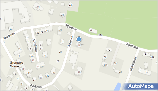 Gronowo Górne, Perłowa, 18, mapa Gronowo Górne