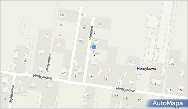 Henrykowo, Perłowa, 2, mapa Henrykowo
