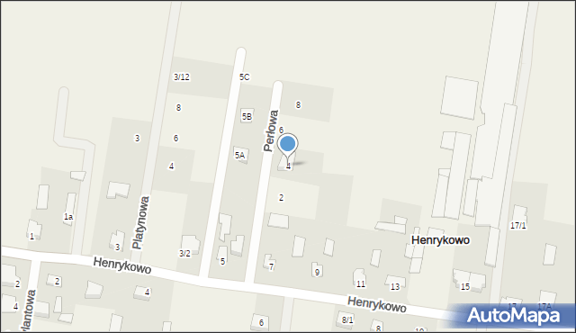 Henrykowo, Perłowa, 4, mapa Henrykowo