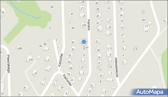 Iwonicz-Zdrój, Penara Wojciecha, 11, mapa Iwonicz-Zdrój