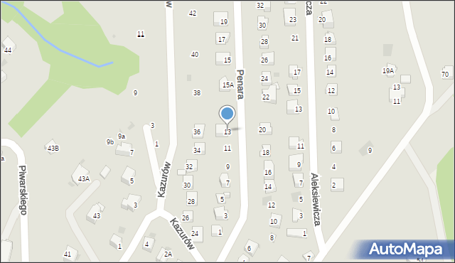 Iwonicz-Zdrój, Penara Wojciecha, 13, mapa Iwonicz-Zdrój