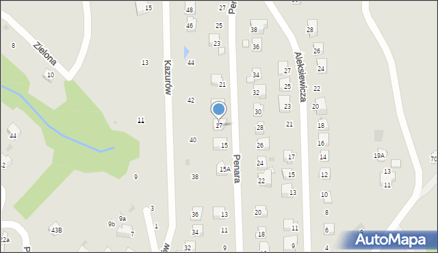 Iwonicz-Zdrój, Penara Wojciecha, 17, mapa Iwonicz-Zdrój