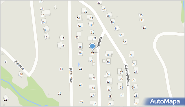 Iwonicz-Zdrój, Penara Wojciecha, 25, mapa Iwonicz-Zdrój