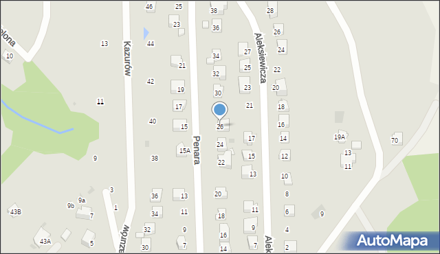 Iwonicz-Zdrój, Penara Wojciecha, 26, mapa Iwonicz-Zdrój