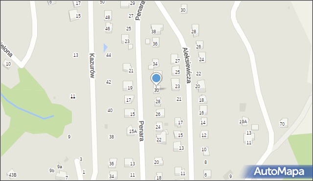 Iwonicz-Zdrój, Penara Wojciecha, 30, mapa Iwonicz-Zdrój