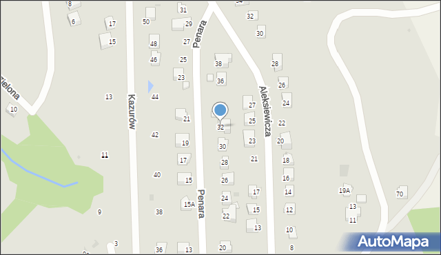 Iwonicz-Zdrój, Penara Wojciecha, 32, mapa Iwonicz-Zdrój