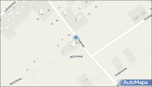 Jamielnik, Perłowa, 8, mapa Jamielnik