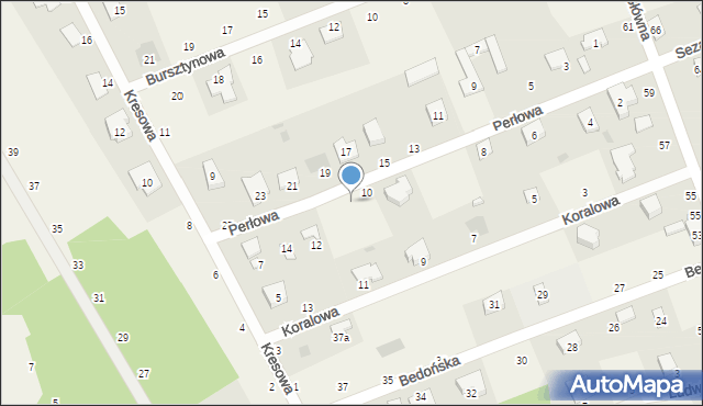 Janówka, Perłowa, 10a, mapa Janówka