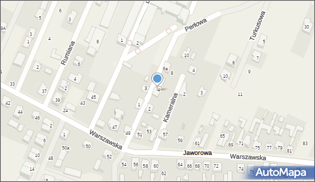 Jaworowa, Perłowa, 6, mapa Jaworowa