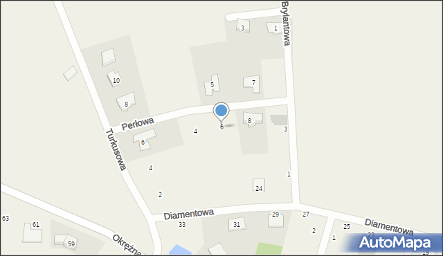 Jerzykowo, Perłowa, 6, mapa Jerzykowo