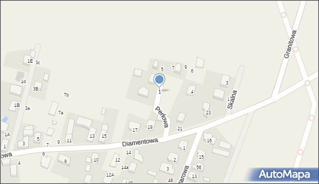 Kamień, Perłowa, 1, mapa Kamień