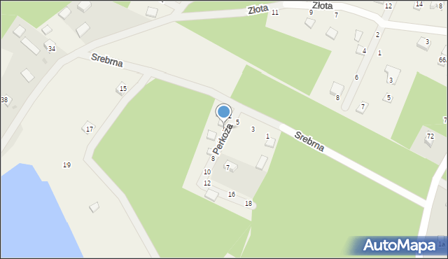 Kamień, Perkoza, 4, mapa Kamień
