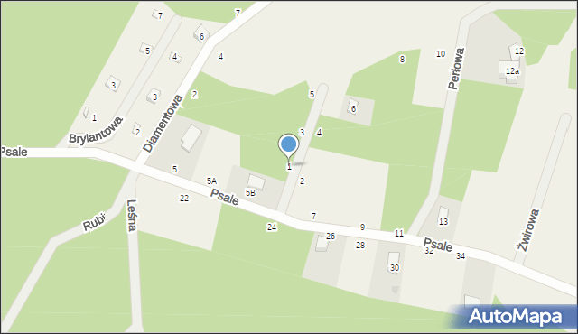 Kamień, Perłowa, 1, mapa Kamień