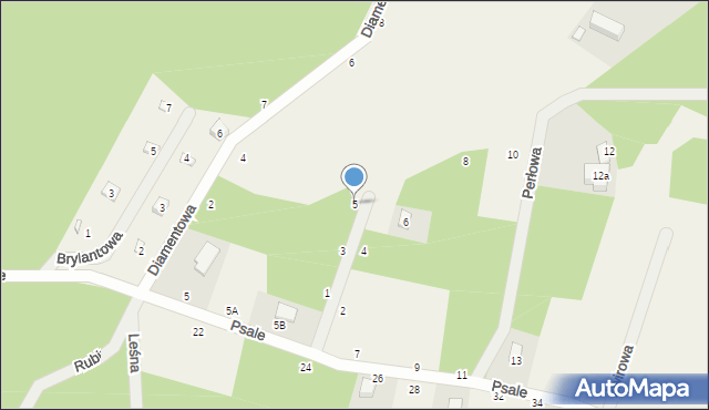 Kamień, Perłowa, 5, mapa Kamień