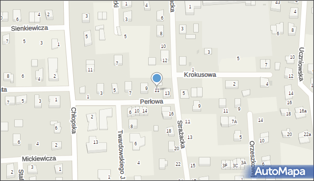 Kębłowo, Perłowa, 11, mapa Kębłowo